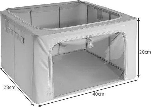 Комплект от 2 кутии за съхранение Ruhhy, с прозрачен прозорец, 40x30x20см