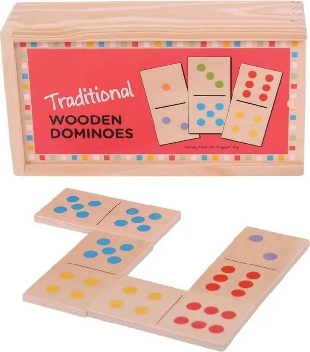 Bigjigs - Дървено домино - Класическо