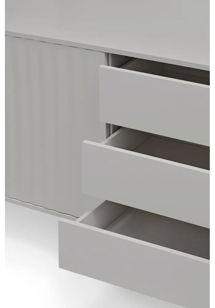 Сив нисък скрин 211x80 cm Sierra – Teulat