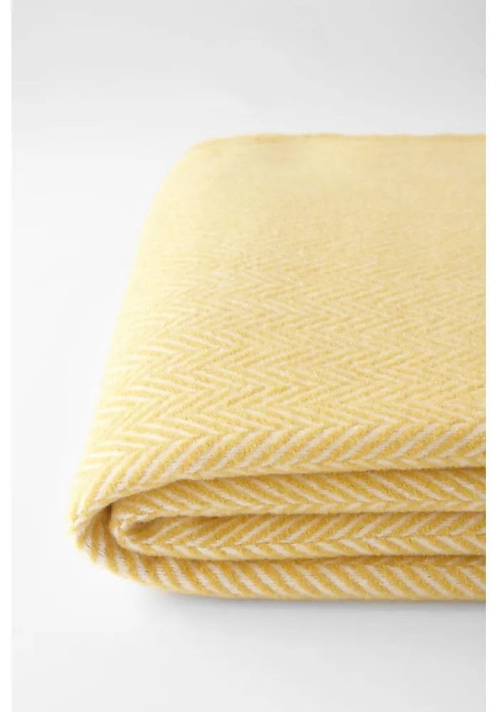 Меденожълто одеяло със съдържание на памук , 140 x 180 cm Skyline - Euromant