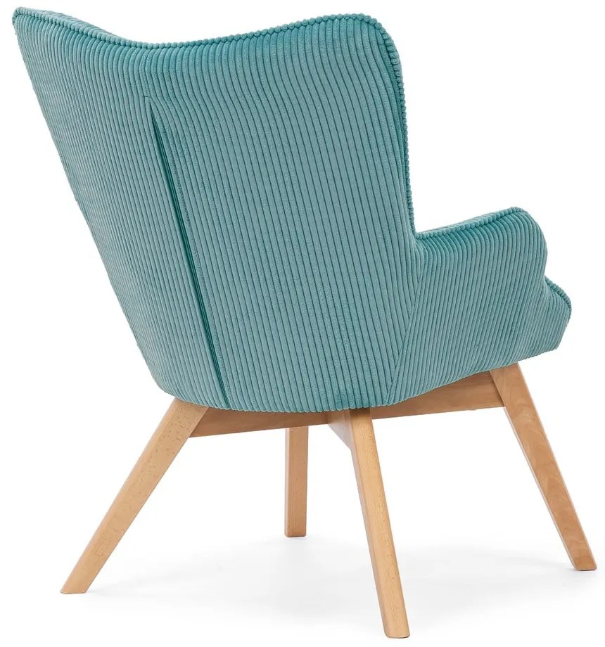 Тюркоазено кресло от рипсено кадифе Niko – Ropez
