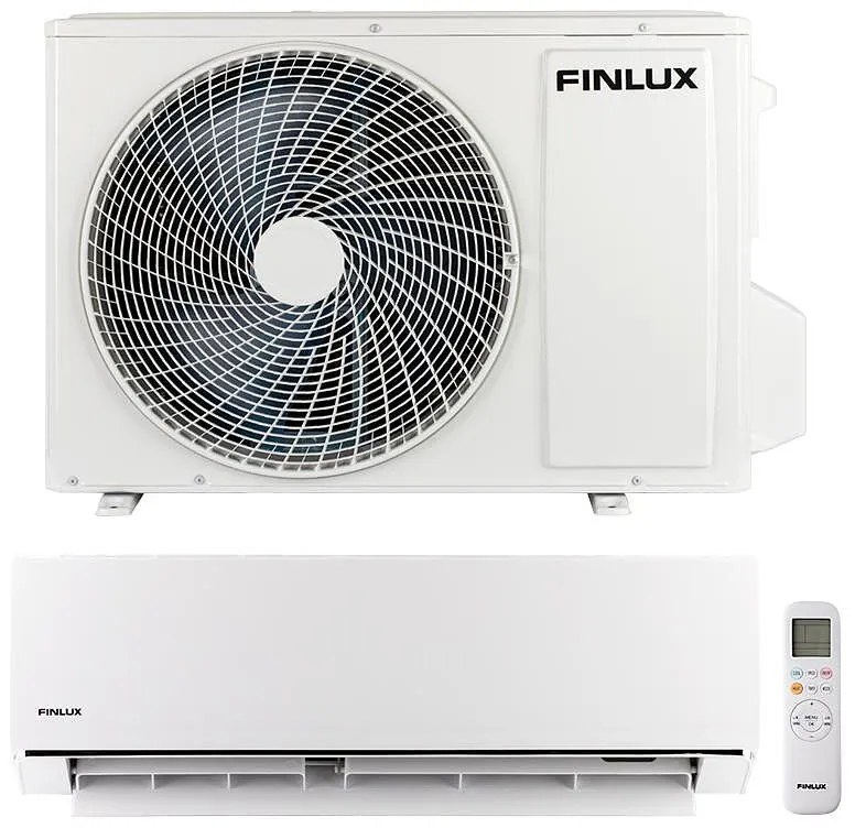 Инверторен климатик Finlux 12HEL85GOD, 12000 BTU охл/отопление, A+++, UV лампа, Wi-Fi, PM2.5 филтър, Бял