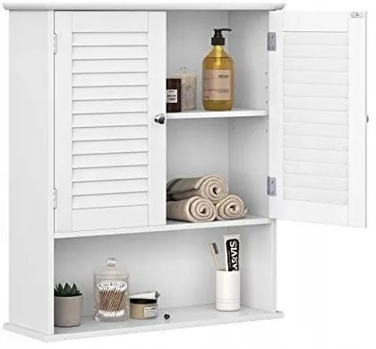 Висящ шкаф за баня от MDF 60 x 70 x 20 cm