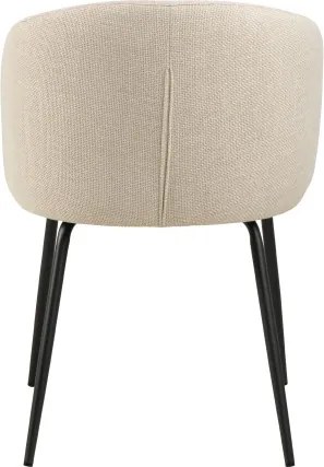 ЦЛЯРА Бежово (тъкан Басэл 24)/черни крака - МОДЕРЕН ТАПИЦИРАН СТОЛ ЛОФТ ЗА ДНЕВНА/ТРАПЕЗАРИЯ/ОФИС