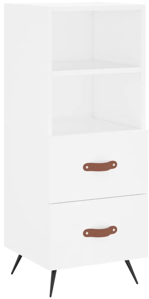 828636 vidaXL Сайдборд, бял, 34,5x34x90 см, инженерно дърво