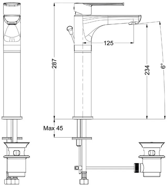 Кран за тоалетна Eurorama Klint High