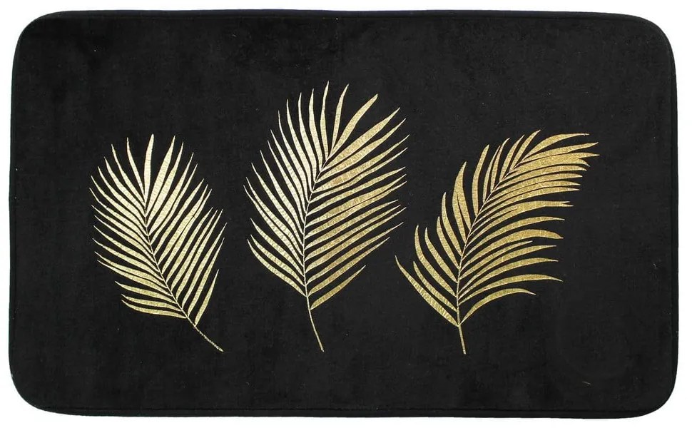 Черно-златист килим за баня 45x75 cm Orbella – douceur d'intérieur