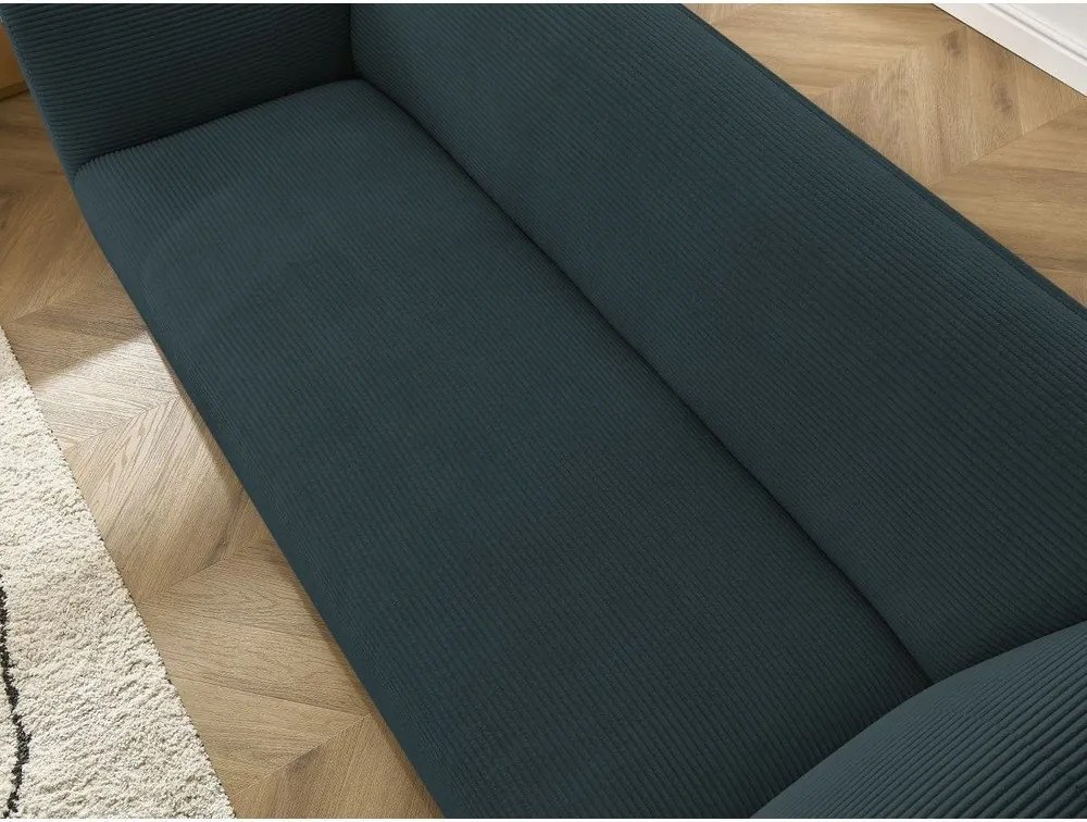 Тъмносин диван от рипсено кадифе 242 cm Giorgia – Bobochic Paris