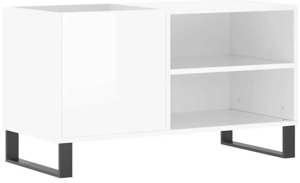 831710 vidaXL Шкаф за грамофонни плочи бял гланц 85x38x48 см инженерно дърво