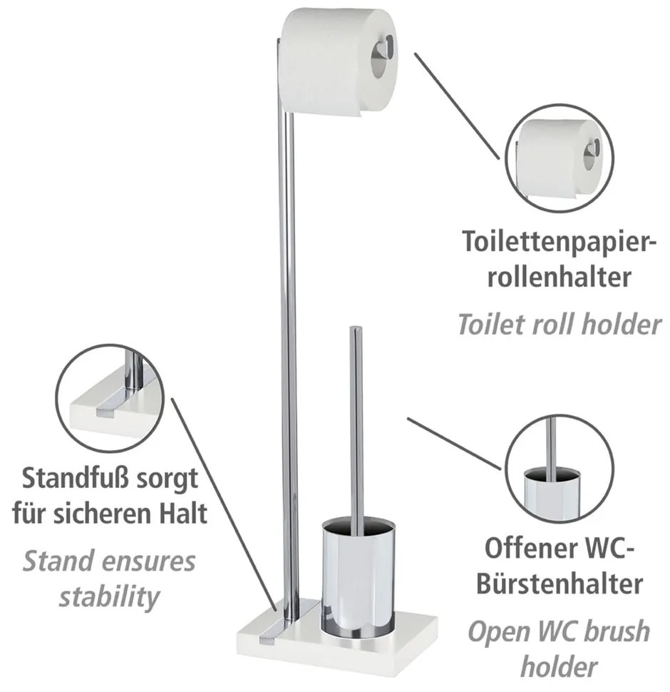 Четка за тоалетна с държач за тоалетна хартия Noble - Wenko
