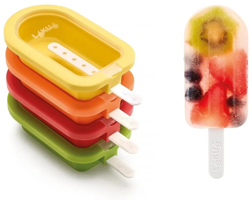 Силиконови форми за сладолед в комплект от 4 бр. – Lékué