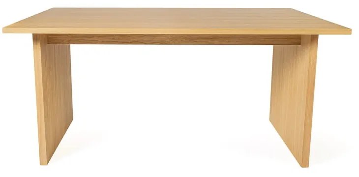 Маса за хранене с дъбов плот 90x160 cm Stripe - Woodman