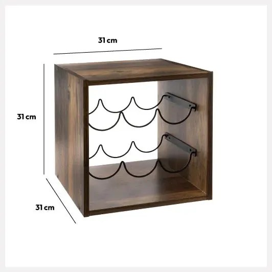 Рафт за вино 5five Mix & Modul Industrial, 31x31 cm