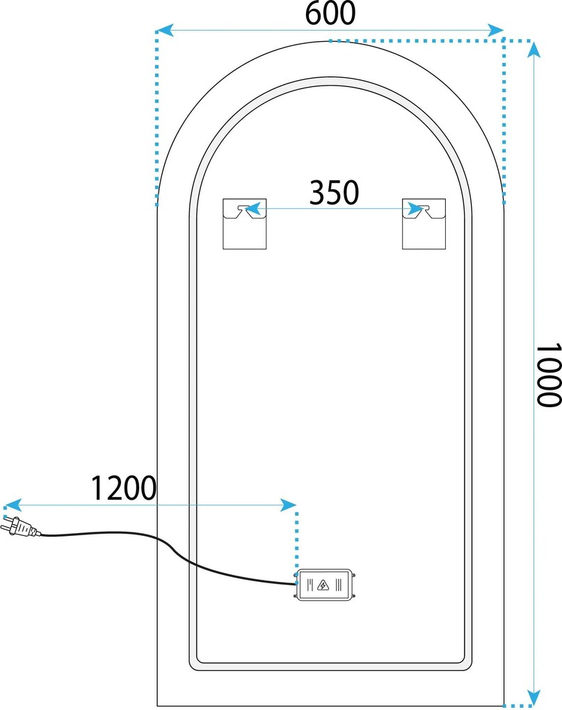 Огледало LED 60x100cm DART GOLD