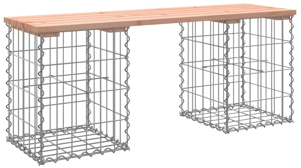 834330 vidaXL Градинска пейка дизайн габион 103x31x42 см дугласко дърво масив