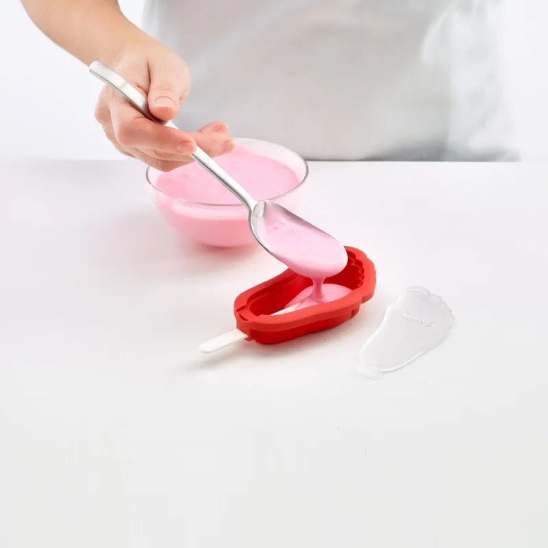 Комплект от 4 различни форми за сладолед на клечка Lekue 1009045, 220 мл, -20°C / +100°C, Капачета, Многоцветен