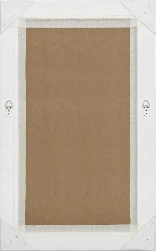 Стенно огледало, бароков стил, 50x80 см, сребристо