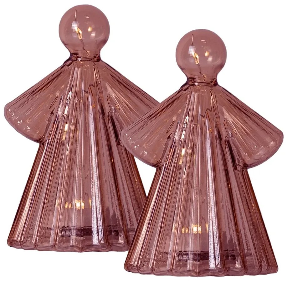 Светлинни декорации в цвят бордо в комплект от 2 бр. ø 6,5 cm Alberte - Sirius