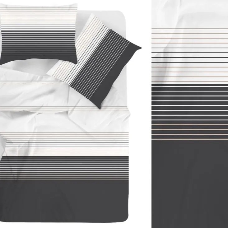 Памучни чаршафи от висококачествен памук - на райета Ширина: 140 см | Дължина: 200 см