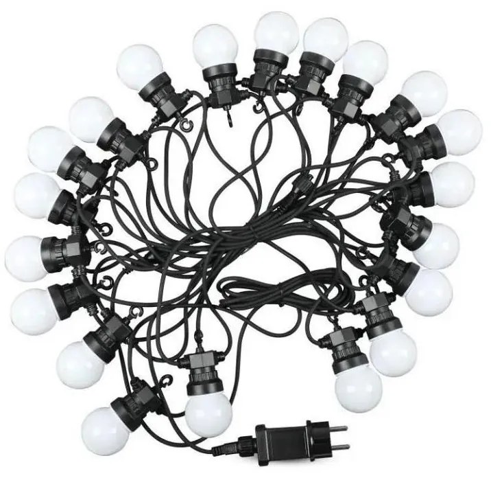 LED Външен гирлянд STRING 10м 20xLED/0,5W/24/230V 3000K IP44