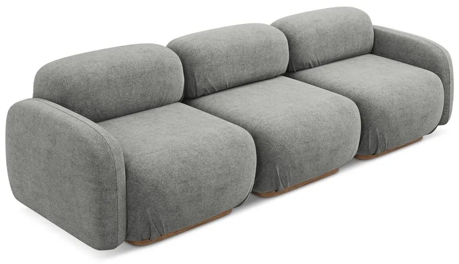 Сив модулен диван от букле 270 cm Ailani – Makamii
