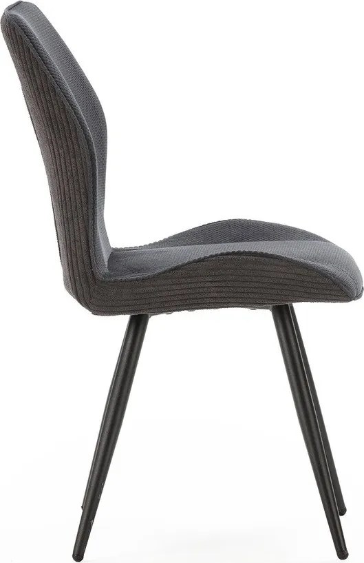 Черни велурени трапезни столове в комплект 2 бр. Adaya – Marckeric