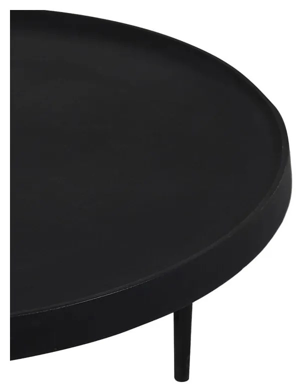 Черни кръгли масички за кафе в комплект от 2 бр. ø 75 cm Tobias – Light &amp; Living