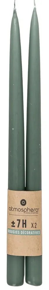 Свещи без аромат atmosphera Hugo, 30 cm, 2 бр - Бял