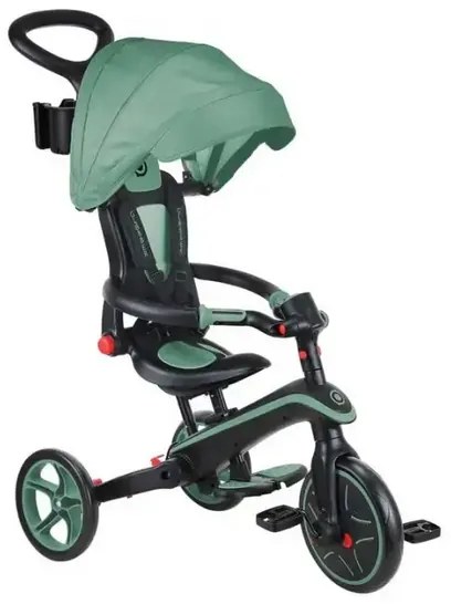 Детска триколка 4 в 1 GLOBBER EXPLORER TRIKE FOLDABLE, сгъваема, цвят маслина