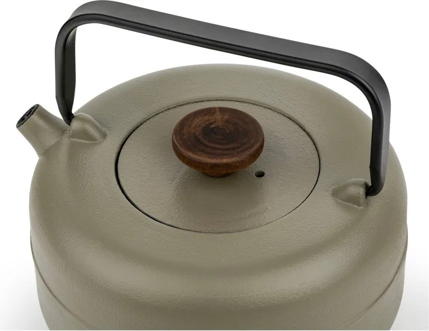 Чугунен чайник с цедка в цвят каки 750 ml Henan – Bredemeijer