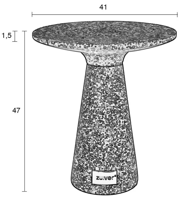 Зелена сгъваема маса, подходяща за използване на открито , ø 41 cm Victoria - Zuiver
