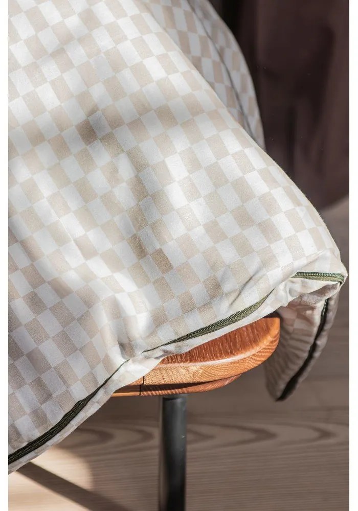 Бежово единично удължено спално бельо от памучен сатен 140x220 cm Mini – Mette Ditmer Denmark