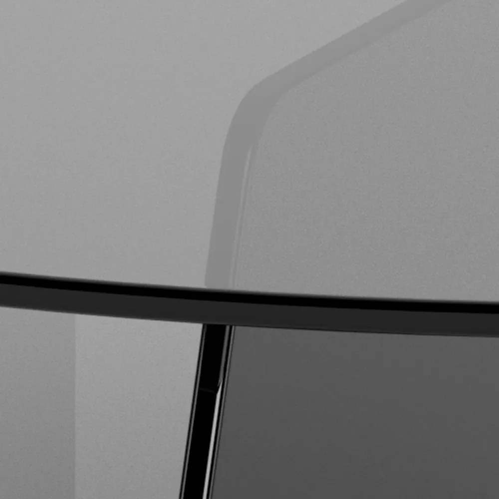 Сива стъклена кръгла масичка за кафе ø 80 cm Samos – Actona