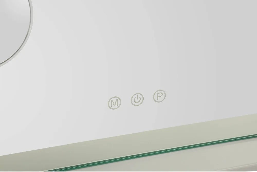 Стенно огледало със светлина и рафт 55x43 cm Hollywood – Mauro Ferretti