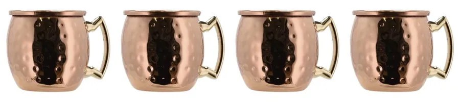 Стоманени чаши в комплект от 4 бр. в меден цвят 80 ml Moscow Mule – Lyngby Glas