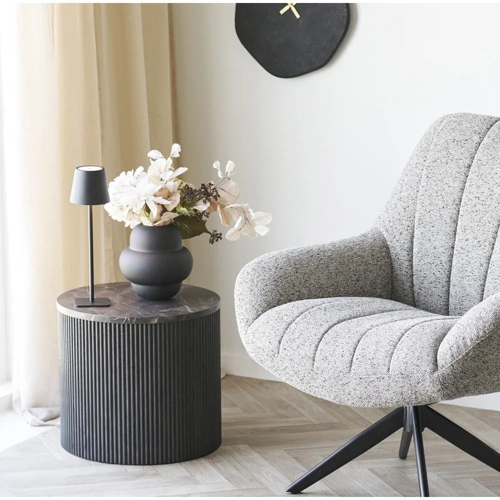 Черна стъклена ваза (височина 20 cm) Vera – House Nordic