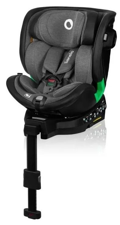 Lionelo - Автокресло с базой HARMONY i-Size 40-150 см, черно-сиво
