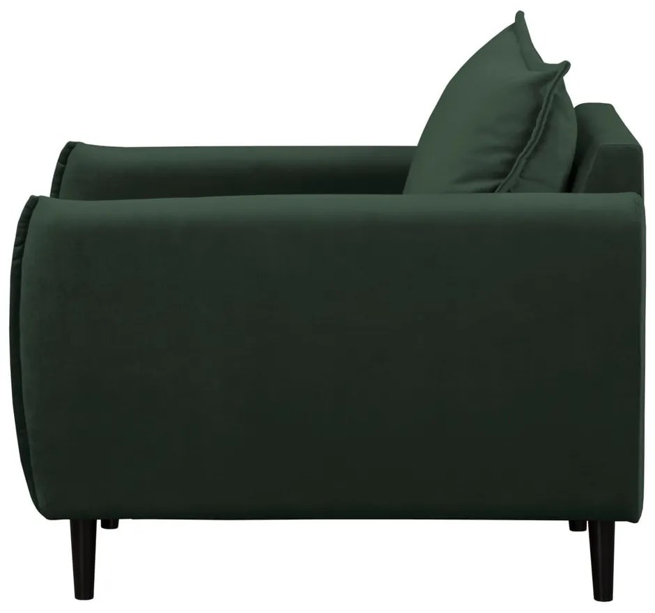 Тъмнозелено кадифено кресло Juli – Ropez