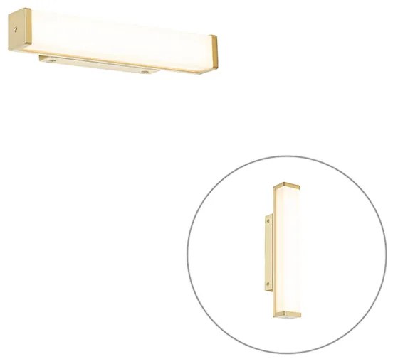 Стенна лампа за баня месинг 32 см с LED IP44 - Cascada