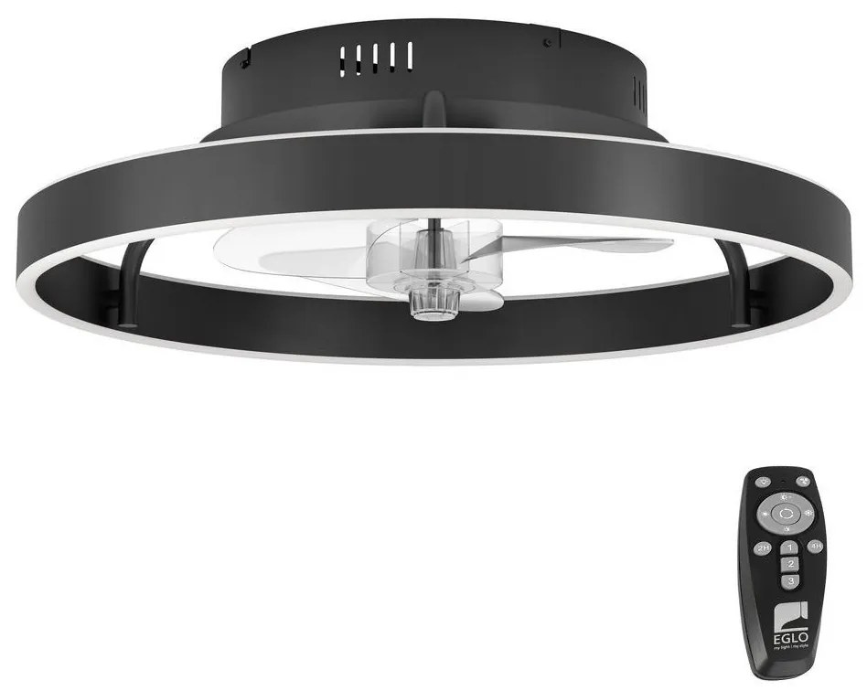 Eglo 35098 -LED Димируем таванен вентилатор MARINELLA LED/35,6W/230V черен + д.у.