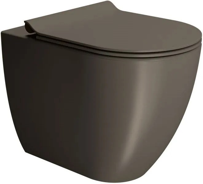 Мивка Pura/55 Swirlflush с капак Super Slim MS86SC GSI-Тъмно кафяво