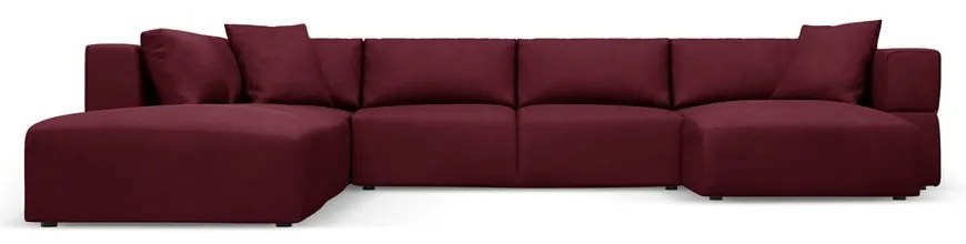 Бордо ъгъл U-образен диван, ляв ъгъл Esther – Milo Casa