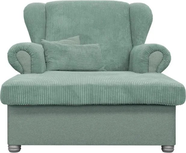 Шезлонг от рипсено кадифе в цвят мента Lord – Ropez