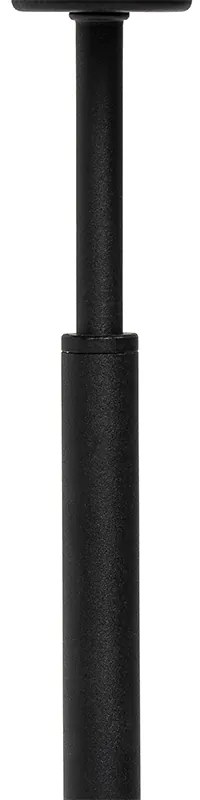 Модерна настолна лампа с текстилен абажур черен със злато - VT 1