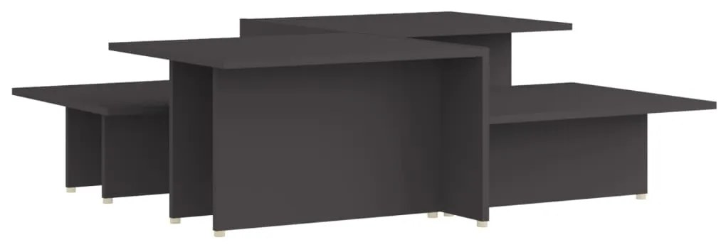 805566 vidaXL Кафе маси, 2 бр, сиви, 111,5x50x33 см, инженерно дърво