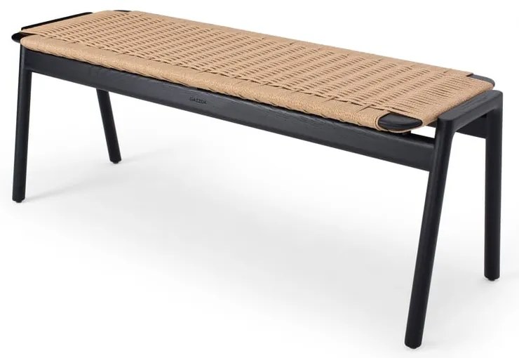 Пейка черен и естествен цвят Klupa – Gazzda