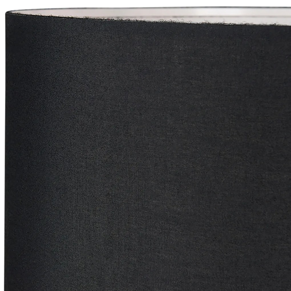 Интелигентна подова лампа черна с черен абажур с Wi-Fi A60 - Ilse