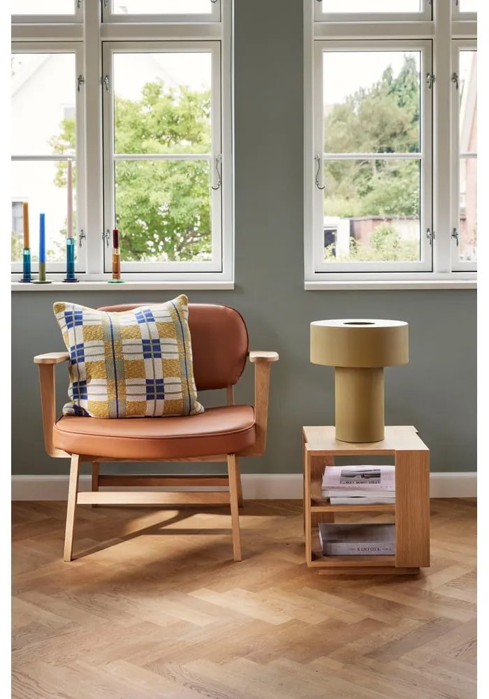 Настолна лампа в цвят каки (височина 37 cm) Aki – Hübsch