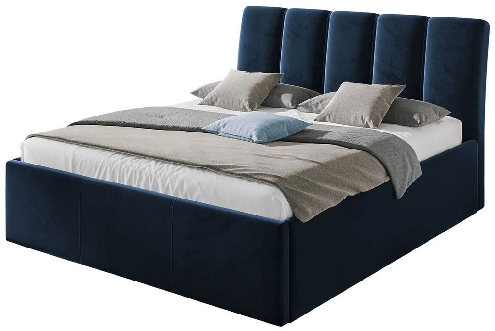 Тапицирано легло Sensi-Синьо-180 x 200