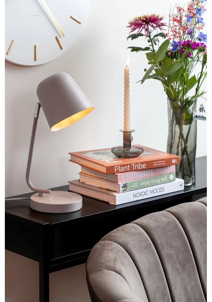 Сива настолна лампа (височина 38,5 cm) Encantar – Leitmotiv